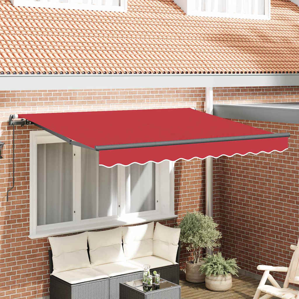 Ombrellone pieghevole Vidaxx rosso 350 x 200 cm in tessuto