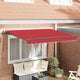 Ombrellone pieghevole Vidaxx rosso 350 x 200 cm in tessuto