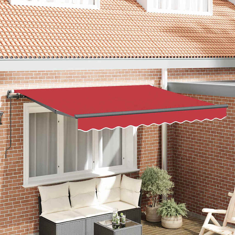 Ombrellone pieghevole Vidaxx rosso 350 x 200 cm in tessuto