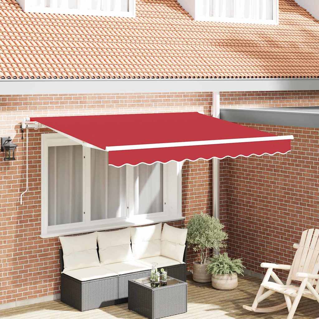 Ombrellone pieghevole Vidaxx rosso 350 x 200 cm in tessuto