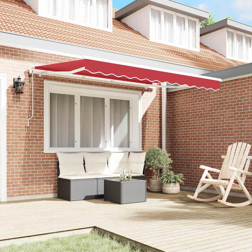 Ombrellone pieghevole Vidaxx rosso 350 x 200 cm in tessuto