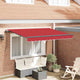 Ombrellone pieghevole Vidaxx rosso 350 x 200 cm in tessuto