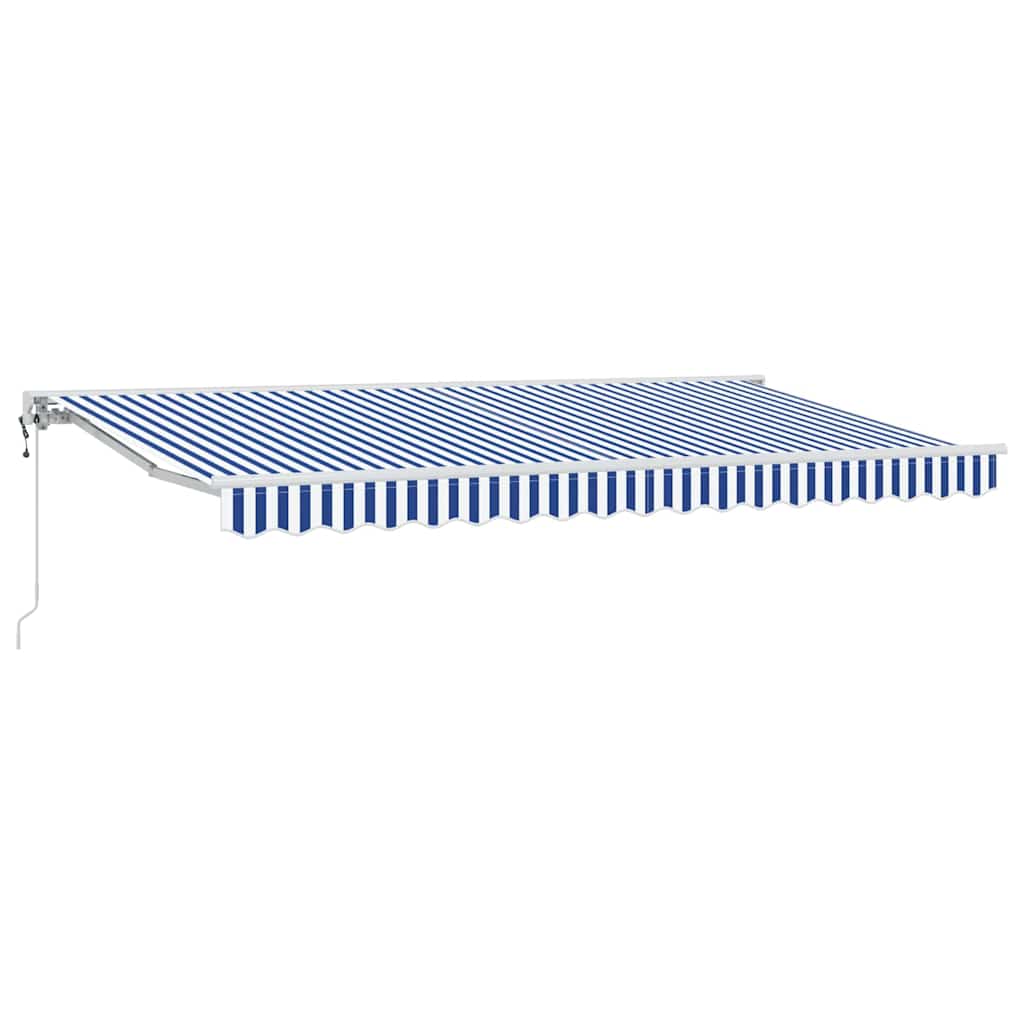 Ombrellone pieghevole Vidaxx blu e bianco 400 x 200 cm