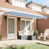 Ombrellone pieghevole Vidaxx in tessuto blu 400 x 200 cm