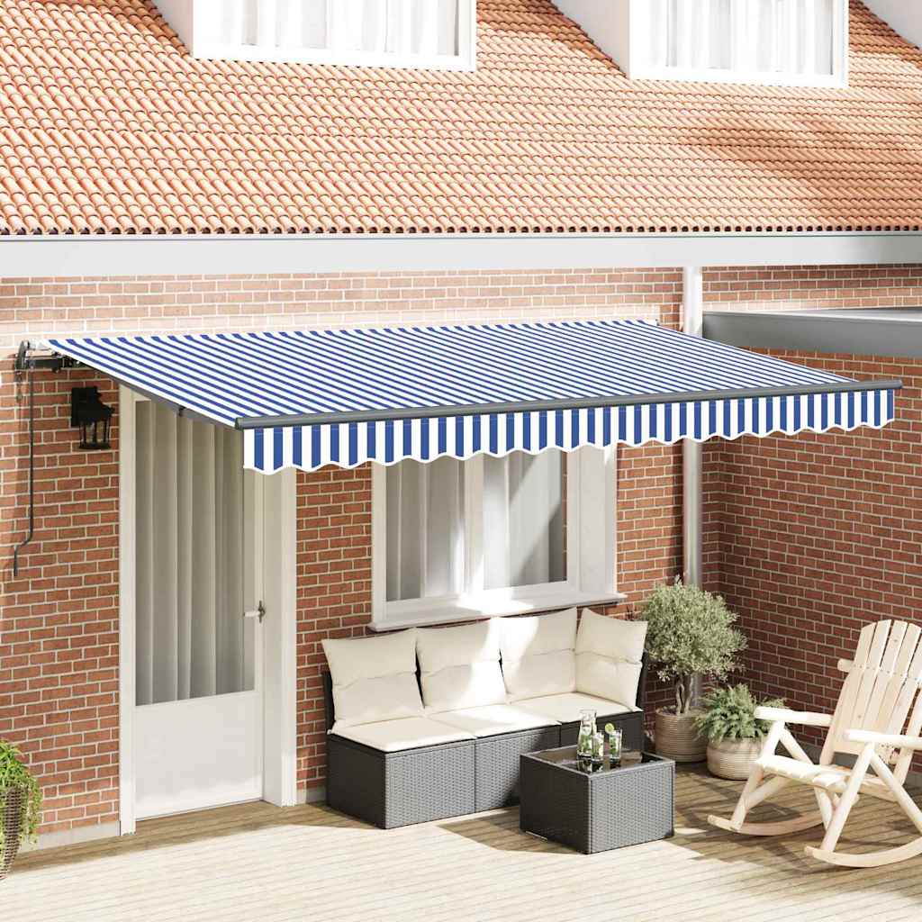Ombrellone pieghevole Vidaxx in tessuto blu 400 x 200 cm