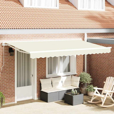 Vidaxx Sombrilla plegable crema 400 x 200 cm poliéster y metal