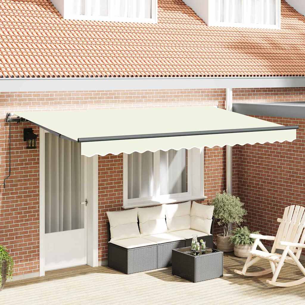 Vidaxl inklapbaar zonnescherm crème 400 x 200 cm stof