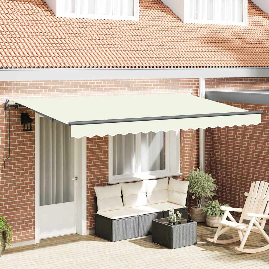 Vidaxl inklapbaar zonnescherm crème 400 x 200 cm stof