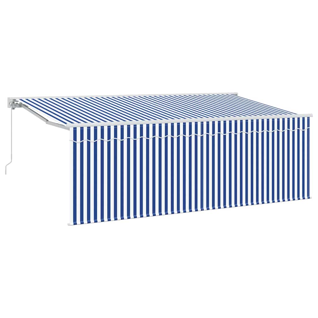 Ombrellone pieghevole Vidaxx blu e bianco 400 x 200 cm