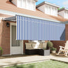 Vidaxl inklapbaar zonnescherm blauw en wit 400 x 200 cm