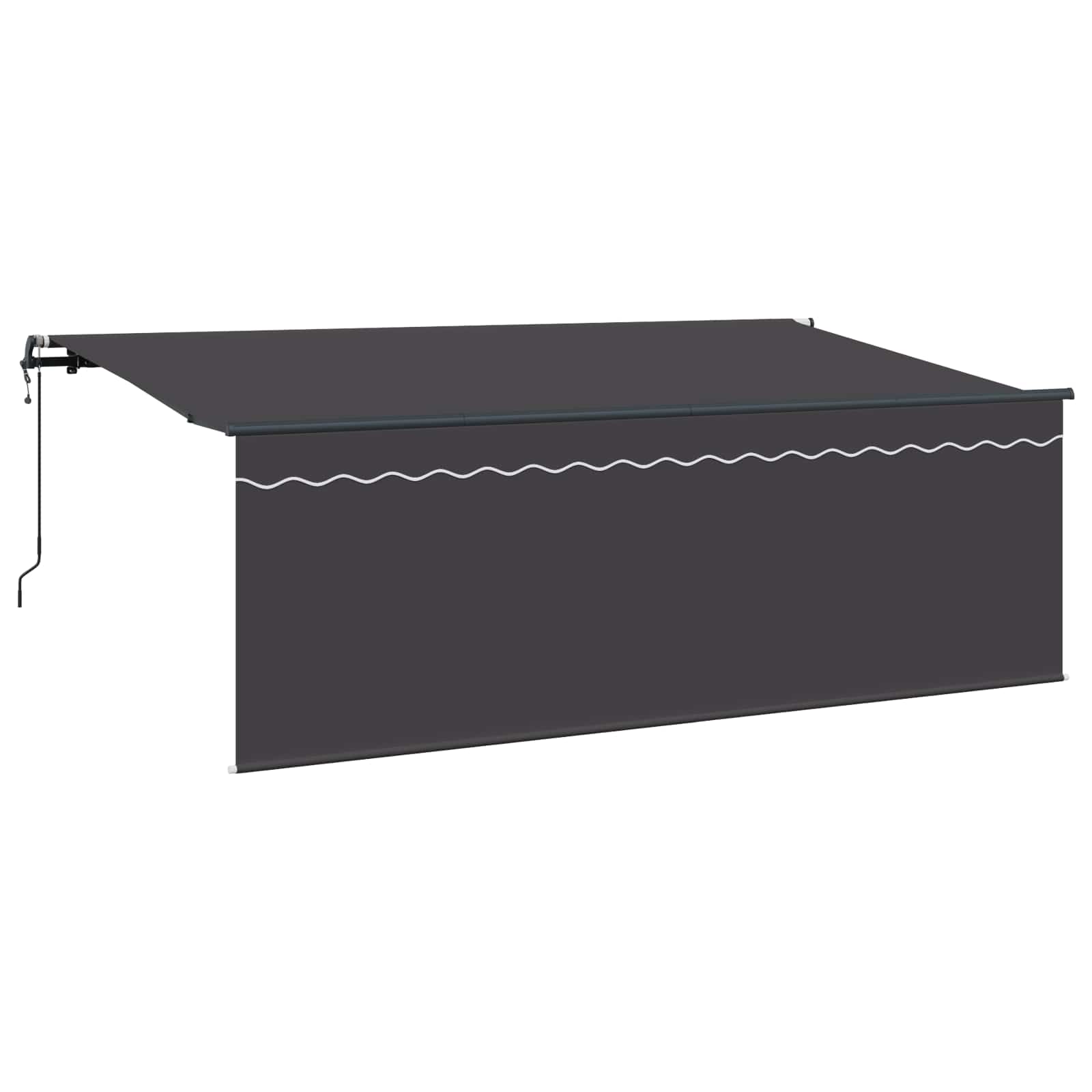 Vidaxl inklapbaar zonnescherm antraciet 400 x 200 cm