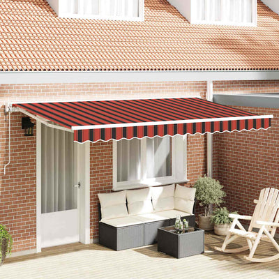 Vidaxl inklapbaar zonnescherm oranje en zwart 400 x 200 cm