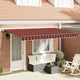 Vidaxx parasol plegable tela naranja 400 x 200 cm
