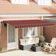 Vidaxx parasol plegable tela naranja 400 x 200 cm
