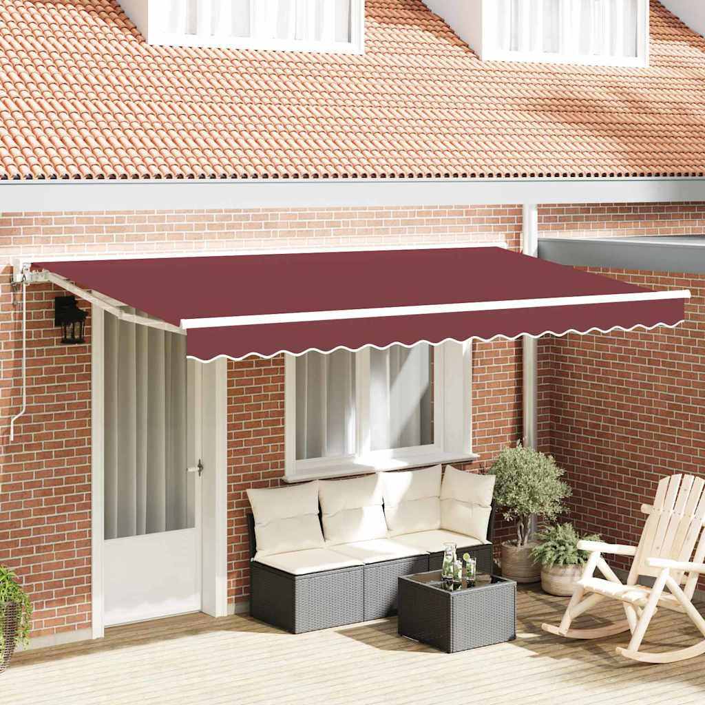 Tenda da sole pieghevole Vidaxx rosso bordeaux 400 x 200 cm