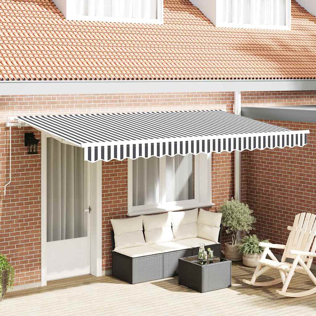 Tenda da sole pieghevole Vidaxx tessuto antracite 400 x 200 cm