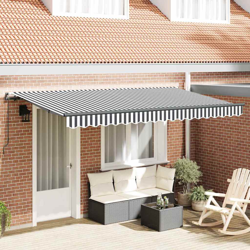 Tenda da sole pieghevole Vidaxx tessuto antracite 400 x 200 cm
