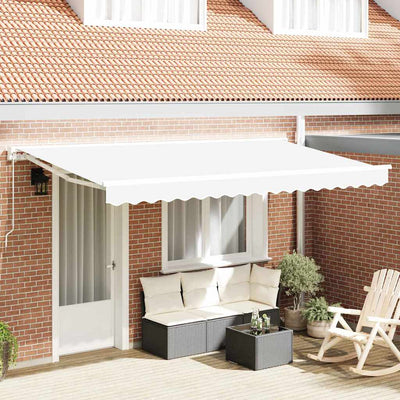 Ombrellone pieghevole Vidaxx bianco 400 x 200 cm poliestere e metallo