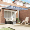 Vidaxx Sombrilla plegable azul y blanco 300 x 250 cm