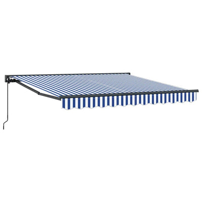 Vidaxx Sombrilla plegable azul y blanco 300 x 250 cm
