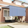 Vidaxl inklapbaar zonnescherm blauw en wit 300 x 250 cm