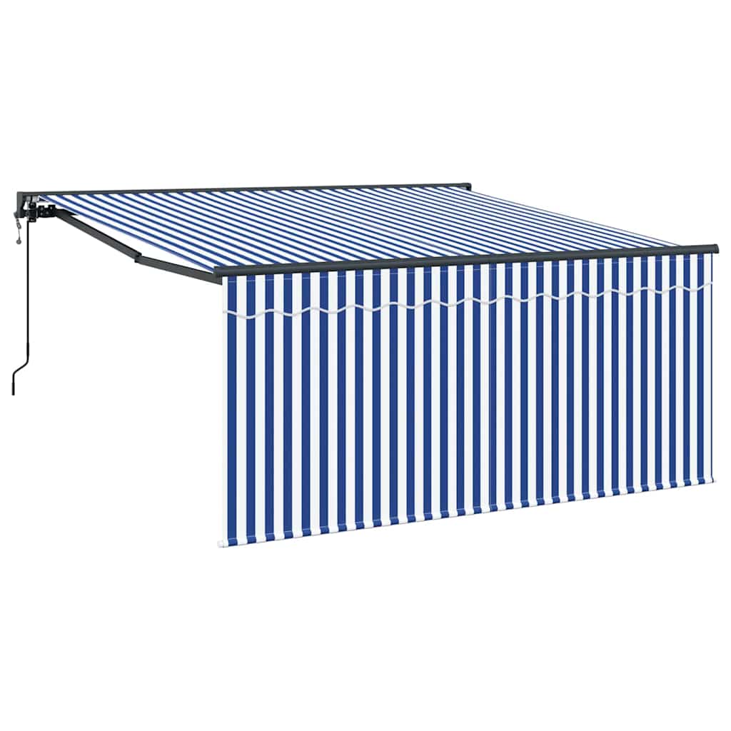 Ombrellone pieghevole Vidaxx blu e bianco 300 x 250 cm