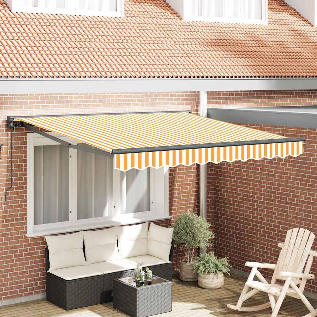 Ombrellone pieghevole Vidaxx giallo e bianco 300 x 250 cm