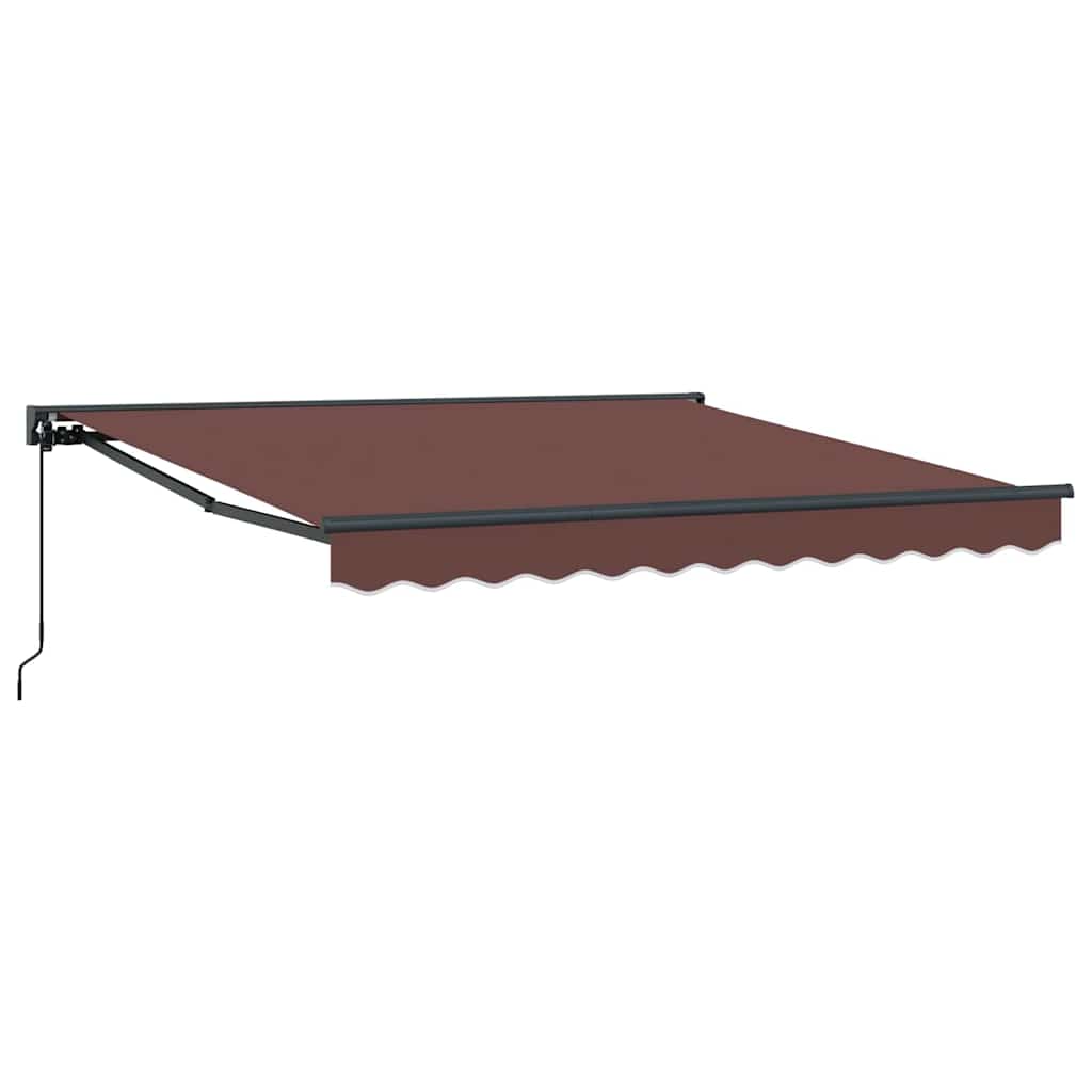 Vidaxl inklapbaar zonnescherm bruin 300 x 250 cm polyester en metaal