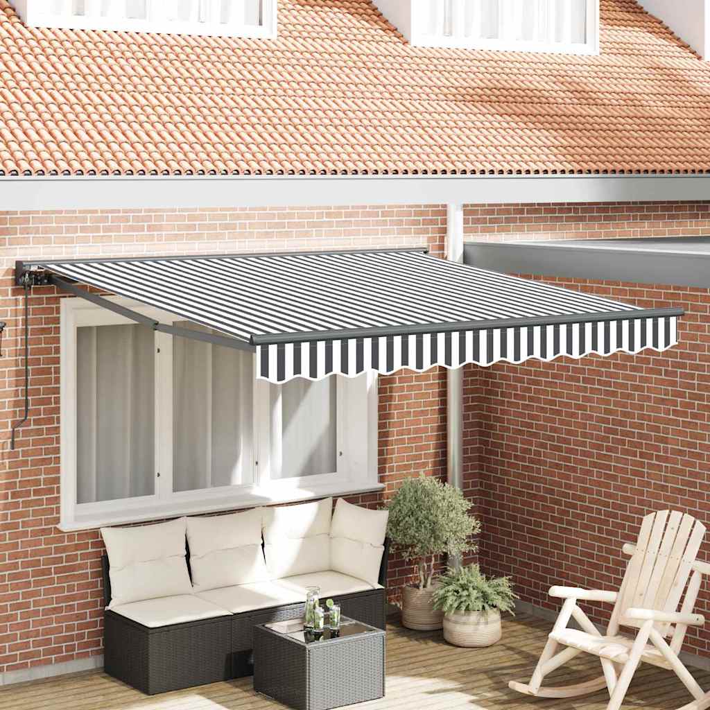Ombrellone pieghevole Vidaxx antracite e bianco 300 x 250 cm