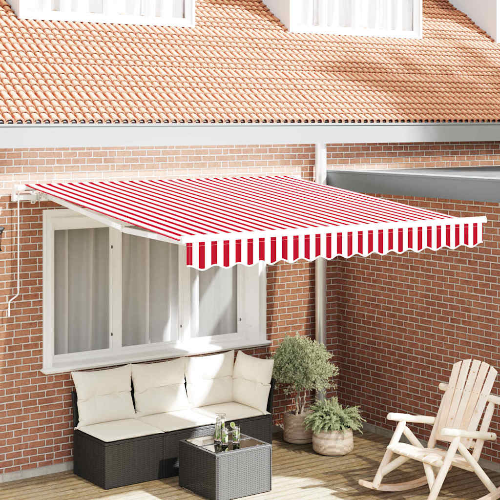 Ombrellone pieghevole Vidaxx rosso e bianco 300 x 250 cm