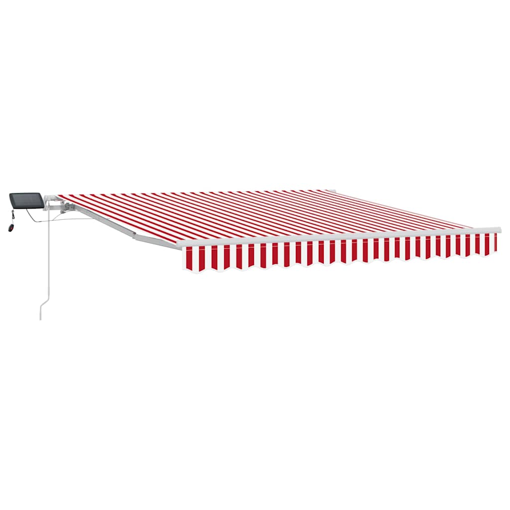 Ombrellone pieghevole Vidaxx rosso e bianco 300 x 250 cm in tessuto e acciaio
