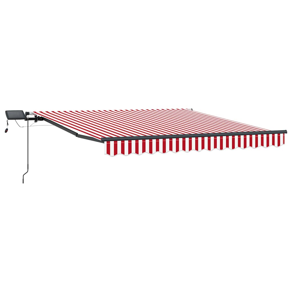 Ombrellone pieghevole Vidaxx in tessuto rosso e bianco 300 x 250 cm