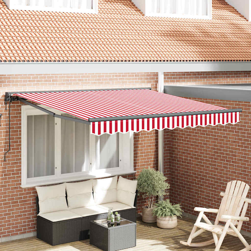 Ombrellone pieghevole Vidaxx rosso e bianco 300 x 250 cm