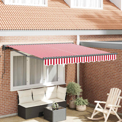 Ombrellone pieghevole Vidaxx rosso e bianco 300 x 250 cm