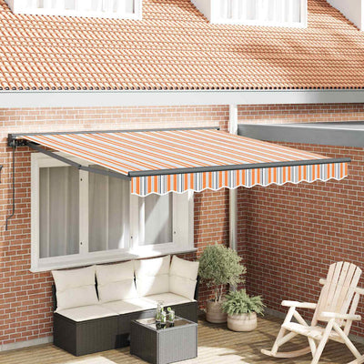 Vidaxx Sombrilla plegable azul y naranja 300 x 250 cm