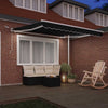 Vidaxx parasol plegable negro 300 x 250 cm poliéster y metal