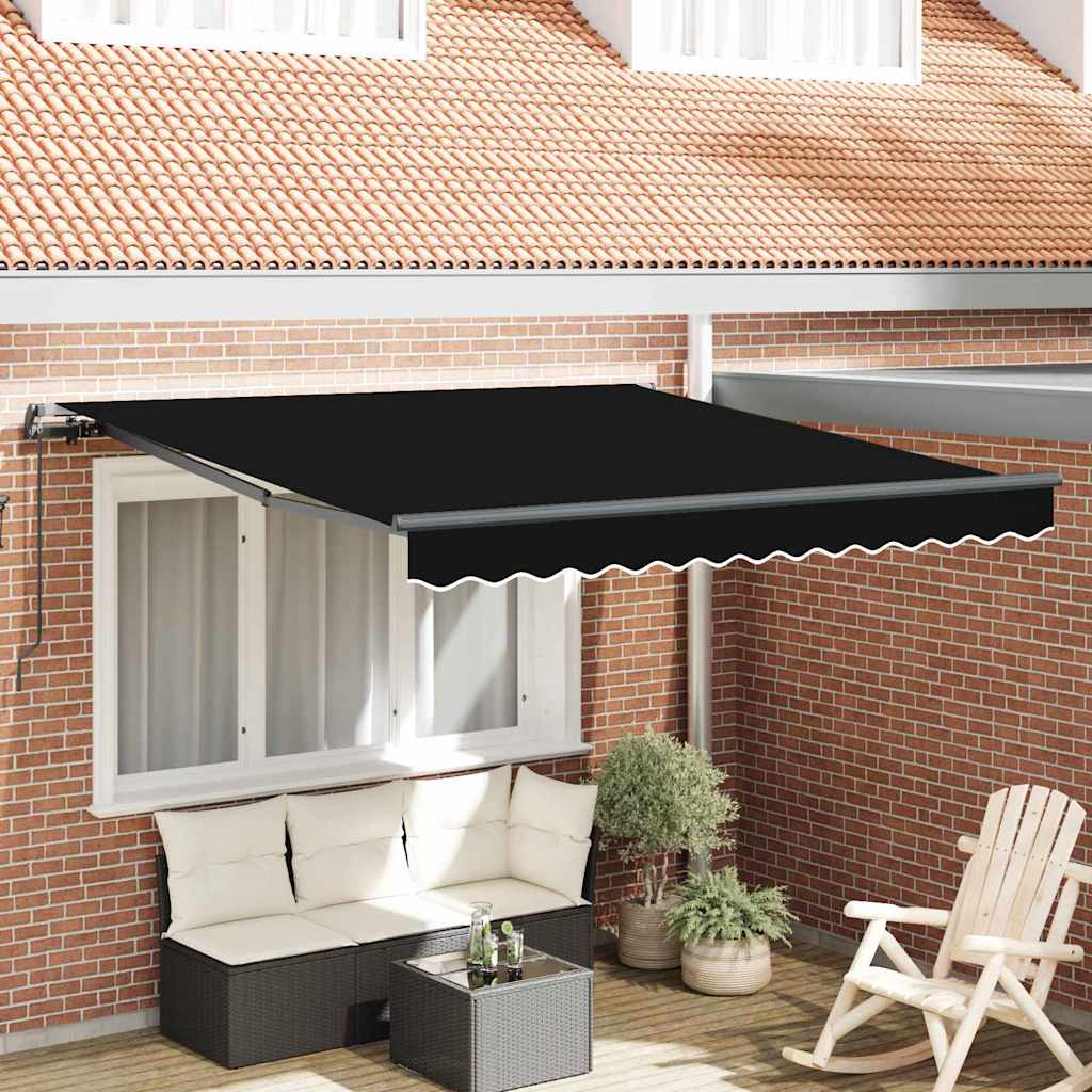 Vidaxx parasol plegable negro 300 x 250 cm poliéster y acero