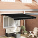 Vidaxl inklapbaar zonnescherm zwart 300 x 250 cm polyester en metaal