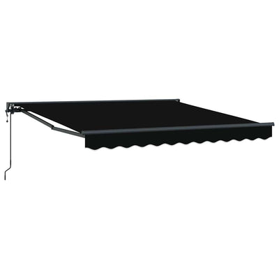Vidaxl inklapbaar zonnescherm zwart 300 x 250 cm polyester en metaal