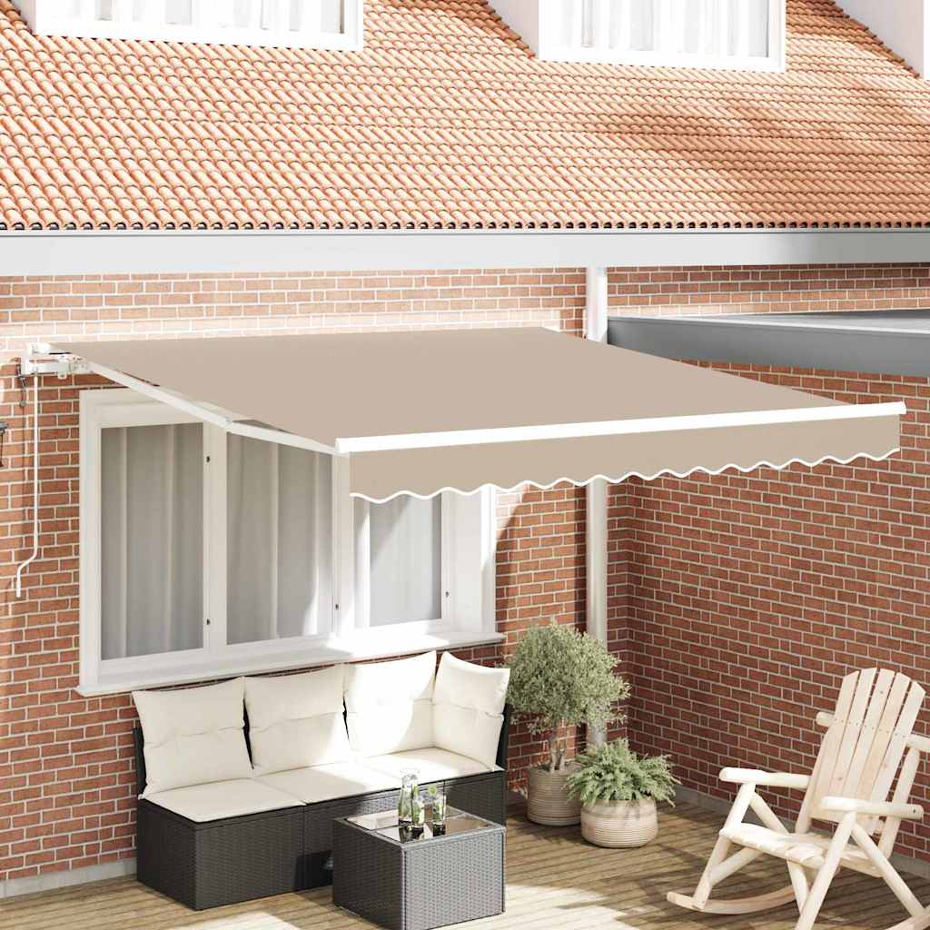 Vidaxx parasol plegable tela beige 300 x 250 cm
