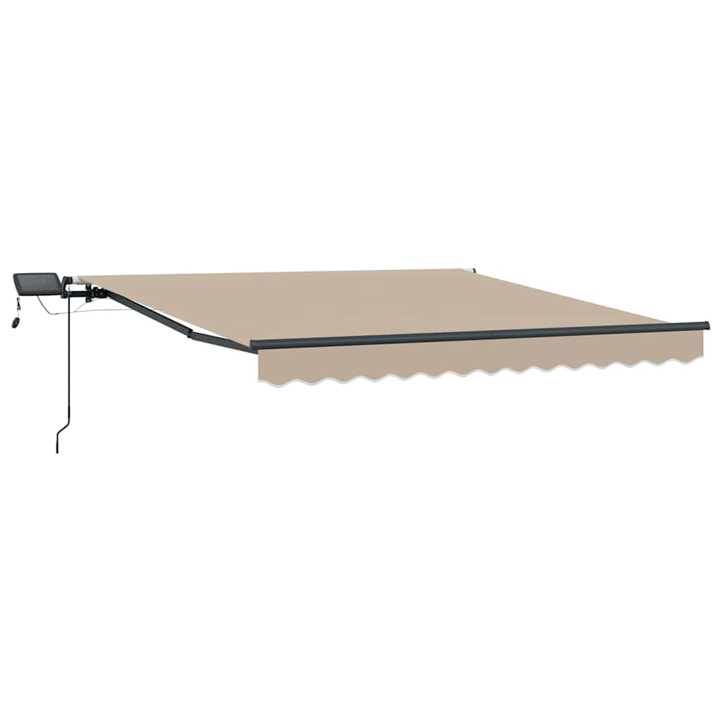 Vidaxl inklapbaar zonnescherm beige 300 x 250 cm stof
