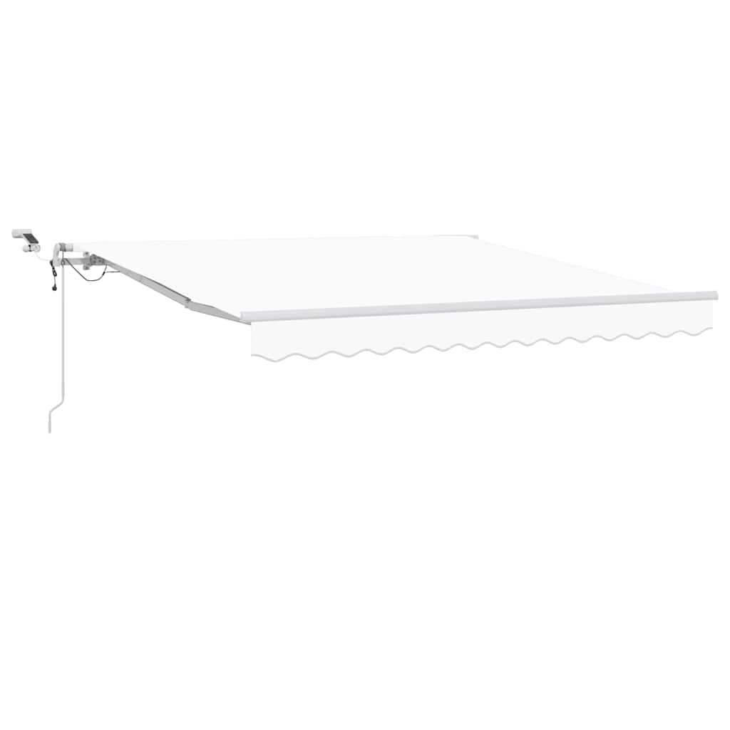 Vidaxl inklapbaar zonnescherm wit 300 x 250 cm polyester en metaal