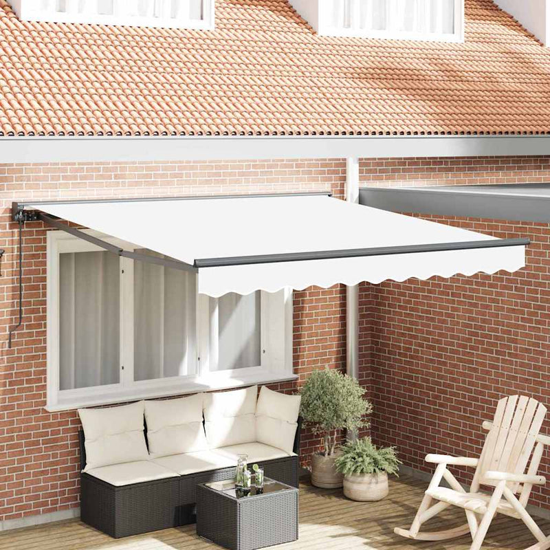 Ombrellone pieghevole Vidaxx bianco 300 x 250 cm poliestere e metallo