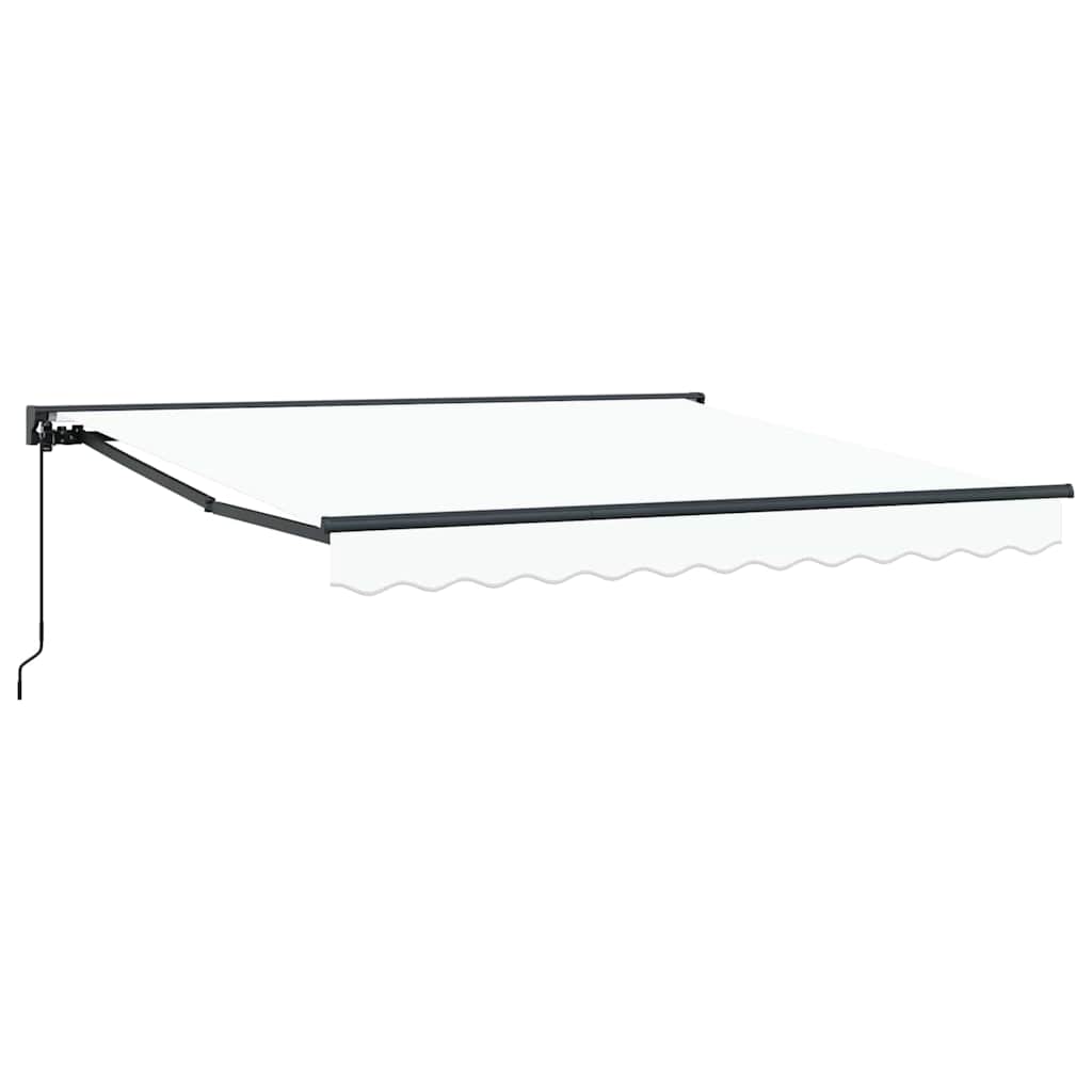 Vidaxl inklapbaar zonnescherm wit 300 x 250 cm polyester en metaal