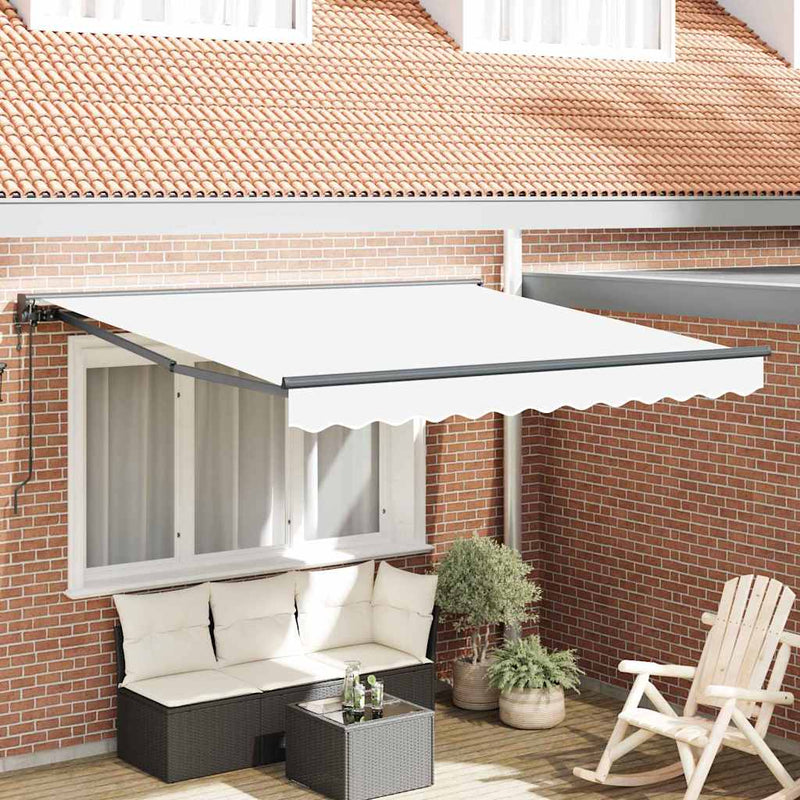 Ombrellone pieghevole Vidaxx bianco 300 x 250 cm poliestere e metallo