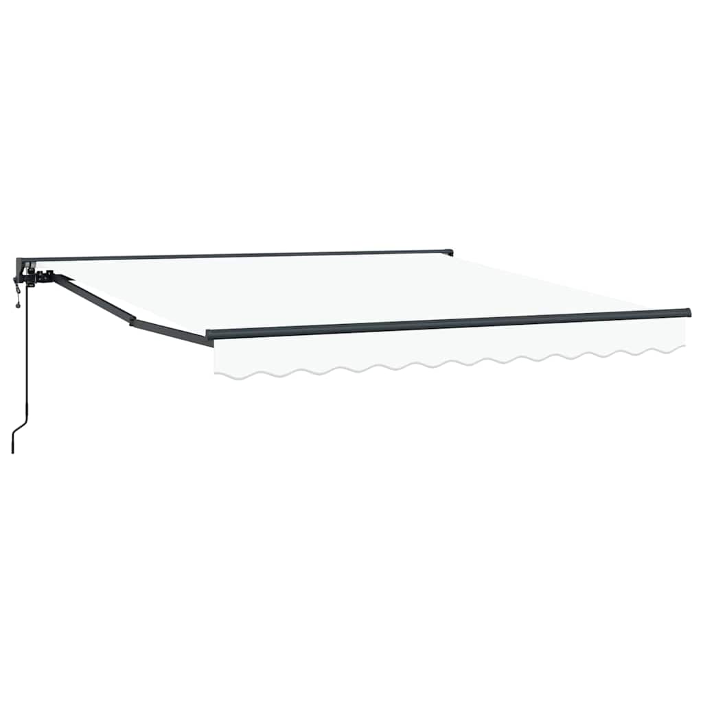 Vidaxl inklapbaar zonnescherm wit 300 x 250 cm polyester en metaal