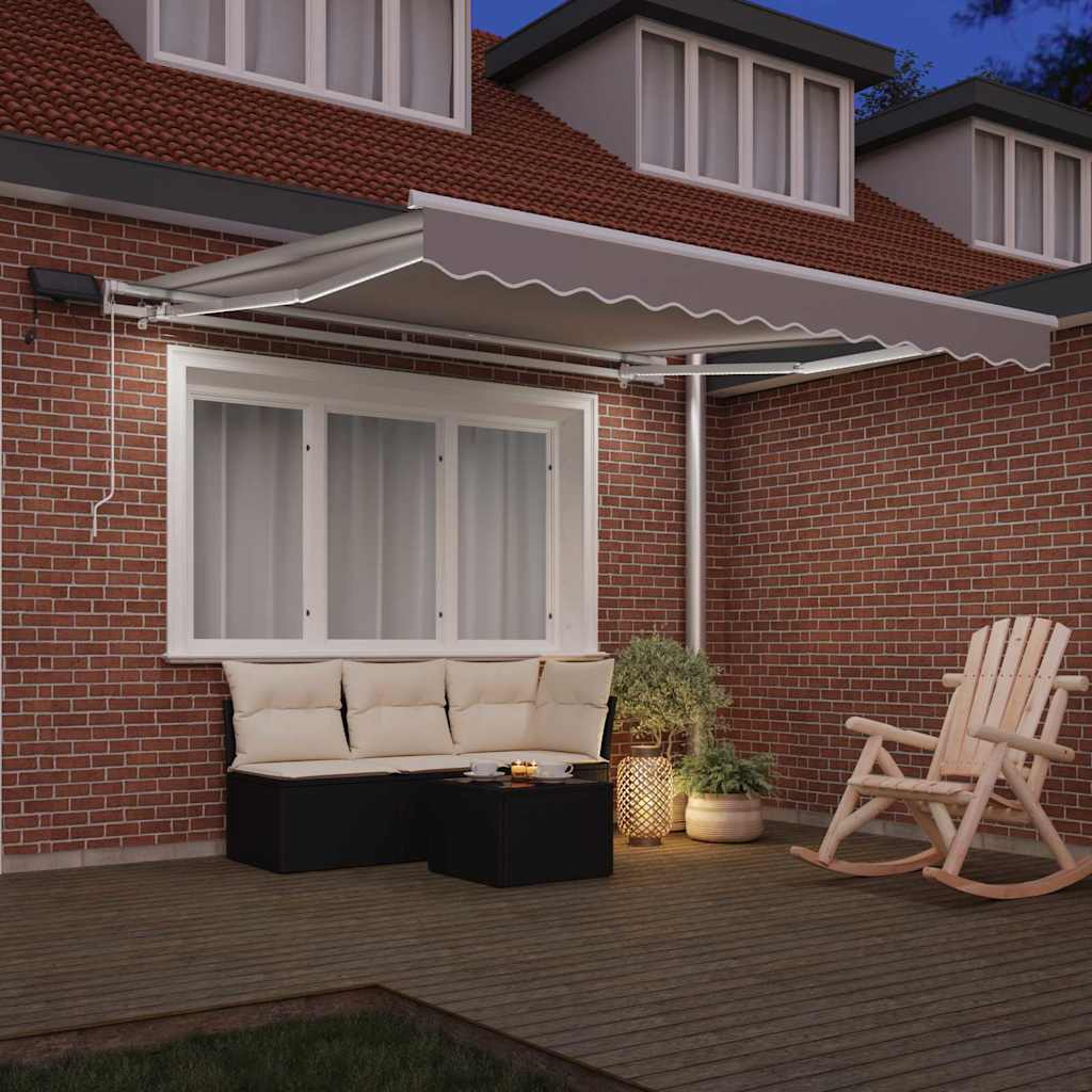 Ombrellone pieghevole Vidaxx grigio chiaro 300 x 250 cm in tessuto e acciaio