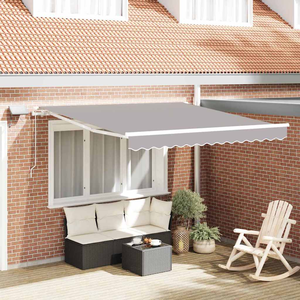 Ombrellone pieghevole Vidaxx grigio chiaro 300 x 250 cm in tessuto e acciaio