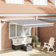 Ombrellone pieghevole Vidaxx grigio chiaro 300 x 250 cm in tessuto e acciaio