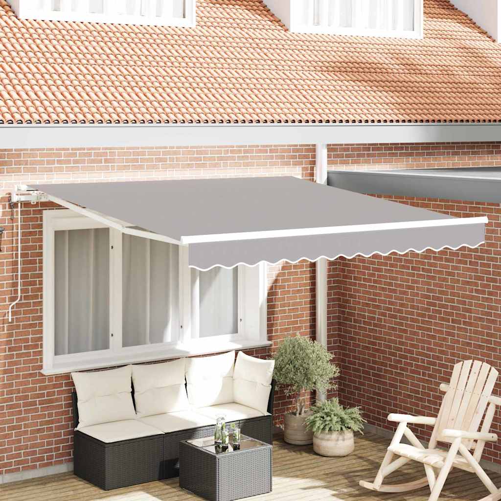 Vidaxl inklapbaar zonnescherm lichtgrijs 300 x 250 cm stof